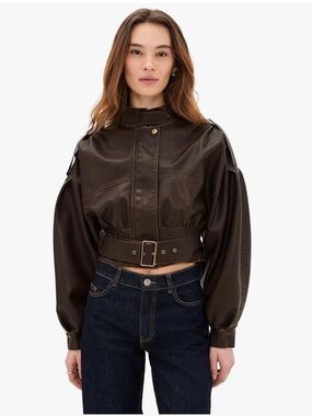 Lioness Women's Gigi Faux Leather Bomber Jacket